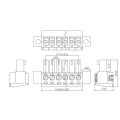 3,81 mm mit Ohren Flanschschrauben Anterminal Sockel Stecker